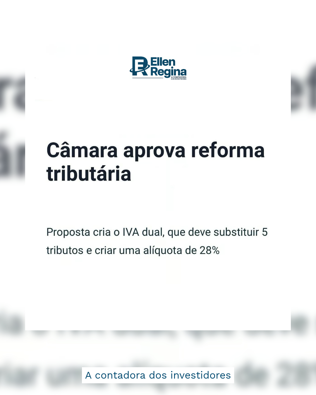 Câmara Aprova Reforma Tributária - Contabilidade em Presidente Epitácio - SP | @ellenreginacontadora