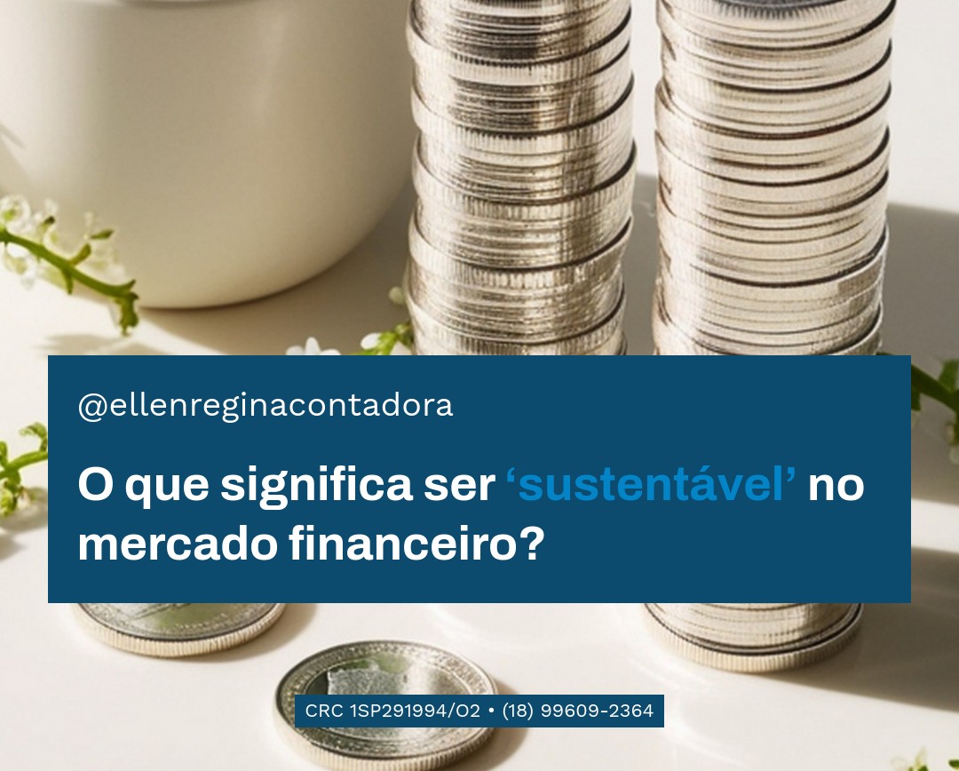 O Que Significa Ser 'sustentável' No Mercado Financeiro - Contabilidade em Presidente Epitácio - SP | @ellenreginacontadora
