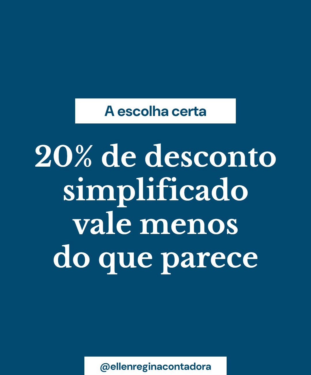 20% De Desconto Simplificado Vale Menos Do Que Parece - Contabilidade em Presidente Epitácio - SP | @ellenreginacontadora