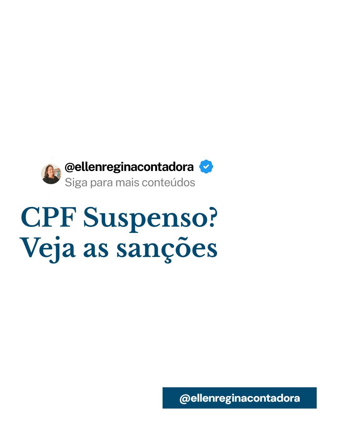 Cpf Suspenso Veja As Sanções - Contabilidade em Presidente Epitácio - SP | @ellenreginacontadora