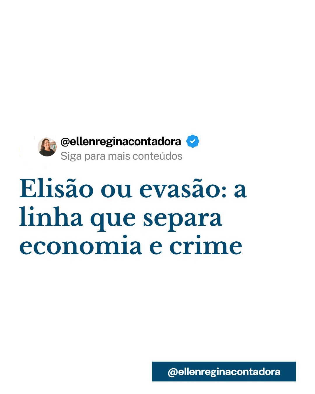 Elisão Ou Evasão A Linha Que Separa Economia E Crime - Contabilidade em Presidente Epitácio - SP | @ellenreginacontadora