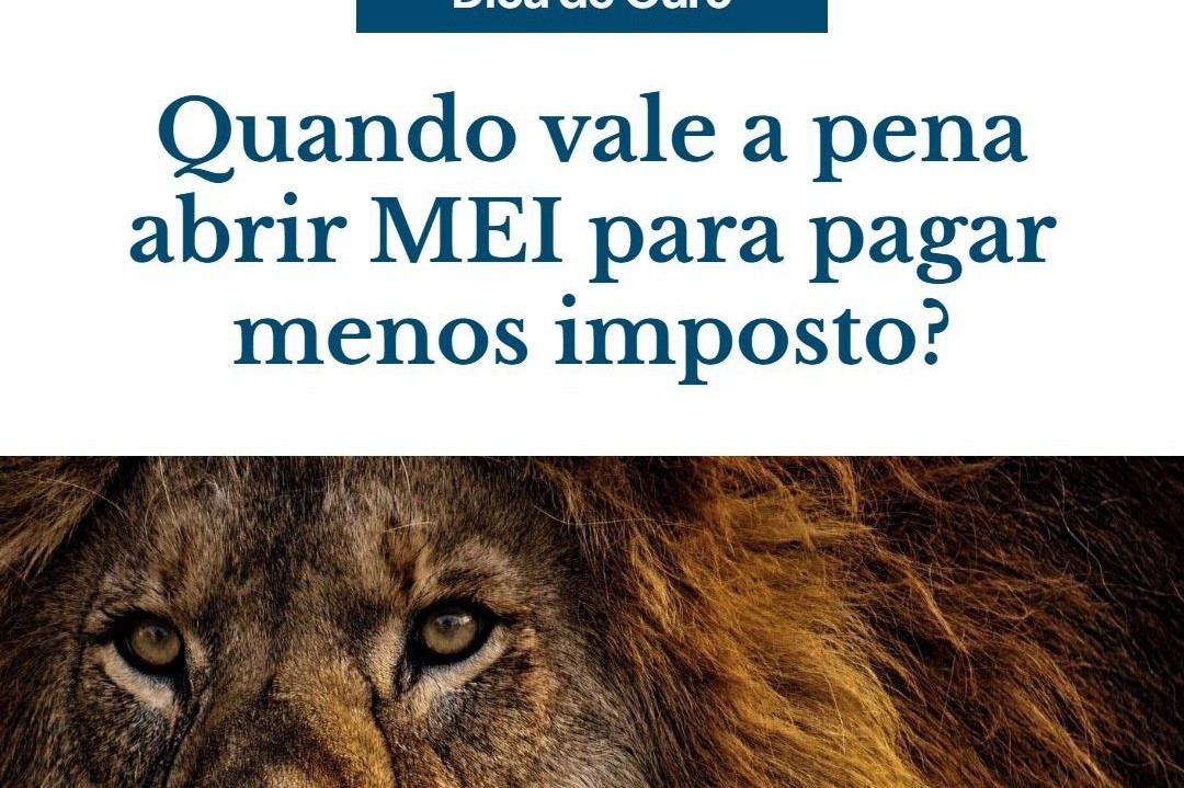 Quando Vale A Pena Abrir Mei Para Pagar Menos Impostos - Contabilidade em Presidente Epitácio - SP | @ellenreginacontadora